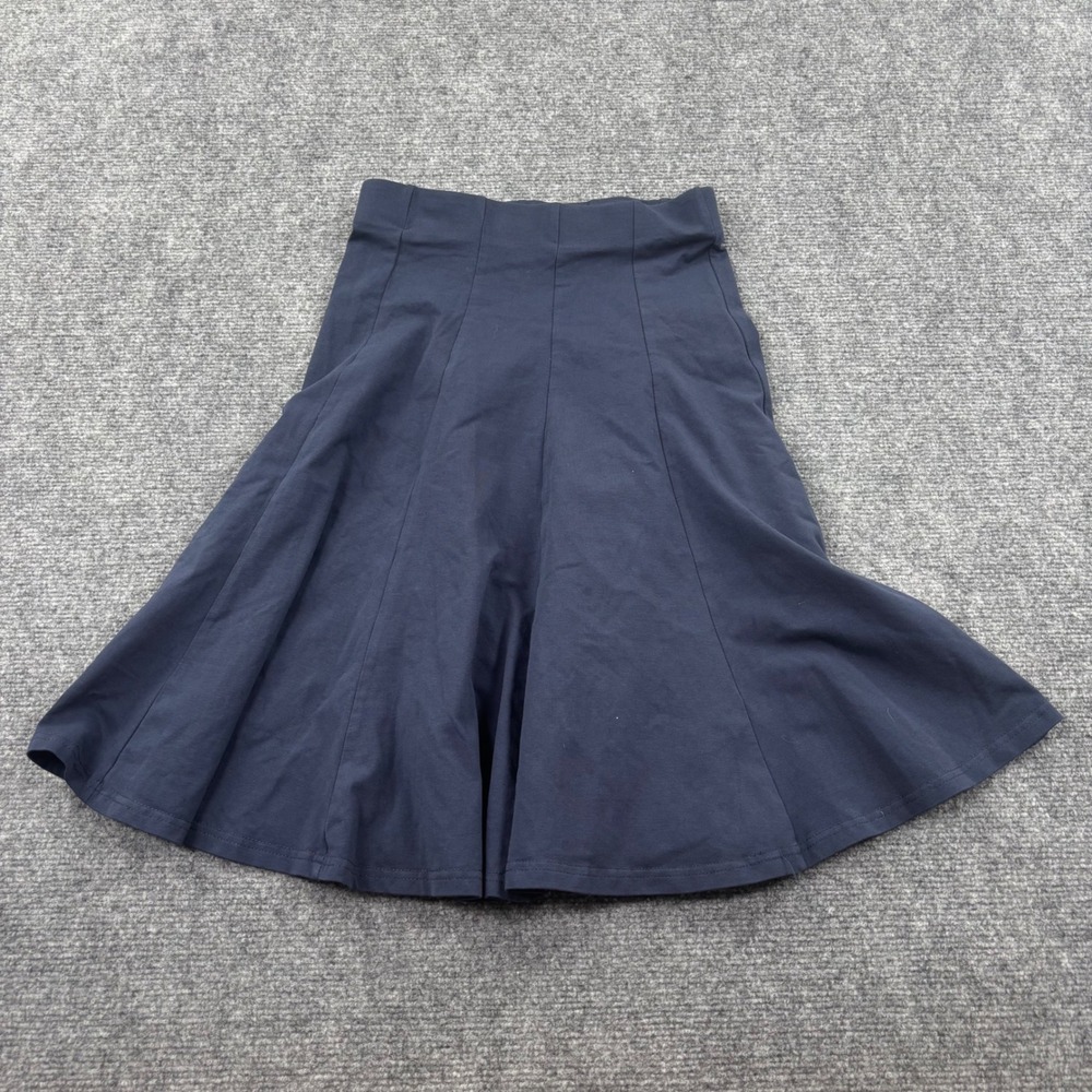 BSDK Skater Skirt 14 Navy Blue Fit and Flare Cotton Stretch Mini Women‎